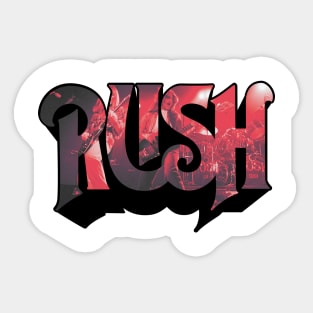 Rush Red & Black Sticker